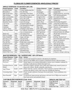 FLORALIVE FLOWER ESSENCES&ndash;WHOLESALE PRICES