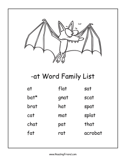 AT Word Family Worksheets