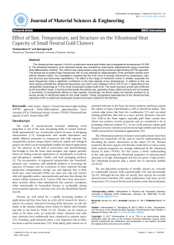 Effect of Size, Temperature, and Structure on the Vibrational Heat