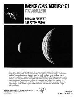 MARINER VENUS / MERCURY 1973 STATUS BULLETIN