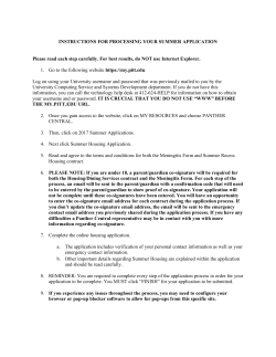 INSTRUCTIONS FOR PROCESSING YOUR