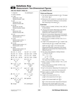 9 Solutions Key - Schilling Farms Middle School
