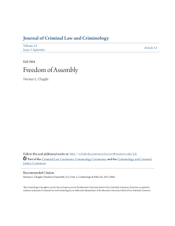 Freedom of Assembly - Scholarly Commons
