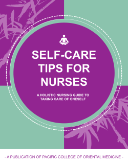 self-care tips for nurses - Pacific College of Oriental Medicine
