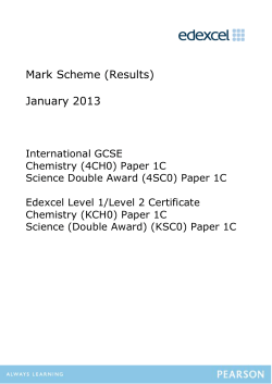 Mark scheme - Paper 1C - January 2013 - Edexcel
