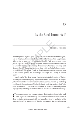 Is the Soul Immortal? - The Lutterworth Press