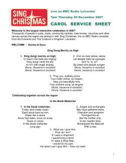 carol service sheet