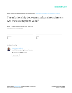 The relationship between stock and recruitment