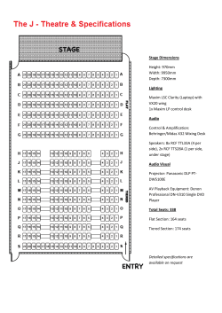 Stage Dimensions Height: 970mm Width: 9950mm Depth: 7300mm