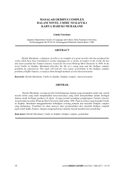 masalah oedipus complex dalam novel umibe no kafuka karya