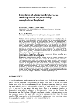 Exploitation of alluvial aquifers having an overlying