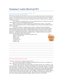 From Short Latin Stories by Philip Dunlop, Cambridge, 1987