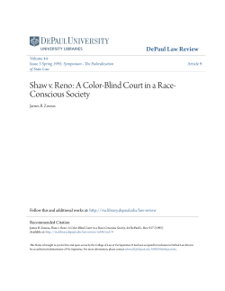 Shaw v. Reno: A Color-Blind Court in a Race