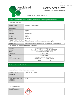 Nitric Acid 2.0M Solution