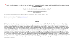 Noble Gas Geochemistry at the La Barge Platform