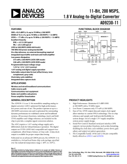 AD9230-11 11-Bit, 200 MSPS, 1.8 V Analog-to