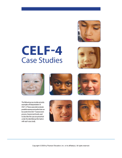 CELF-4 Case Studies