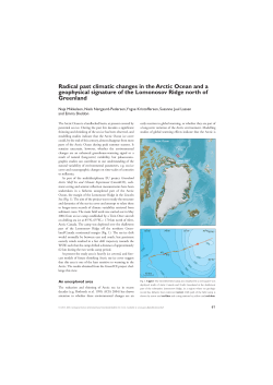Radical past climatic changes in the Arctic Ocean and a