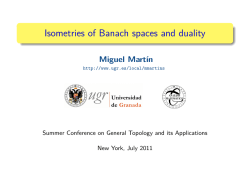 Isometries of Banach spaces and duality