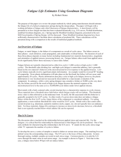 Fatigue Life Estimates Using Goodman Diagrams