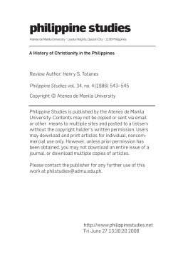 Print this article - Philippine Studies