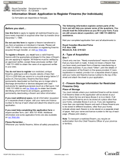 Application to Register Firearms