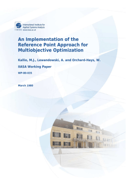 An Implementation of the Reference Point Approach for