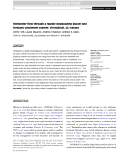 Meltwater flow through a rapidly deglaciating glacier and foreland