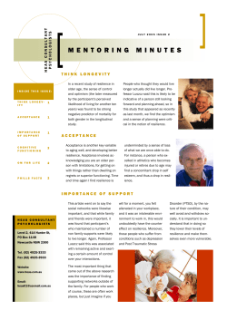 Mentoring Minutes - HEAS Consultant and Clinical Psychologists