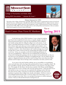 Spring 2015 - Missouri State University