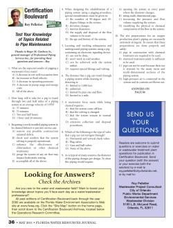 Pipe Maintenance - Florida Water Environment Association