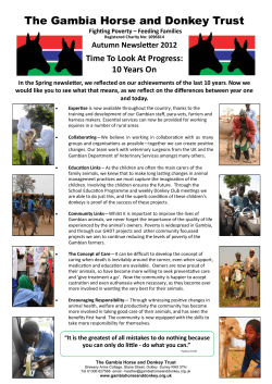 Newsletter Autumn 2012 - Gambia Horse And Donkey Trust