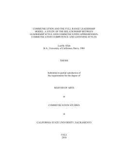 communication and the full range leadership model: a