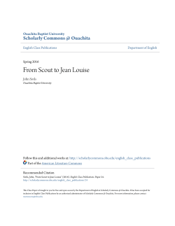 From Scout to Jean Louise - Scholarly Commons @ Ouachita
