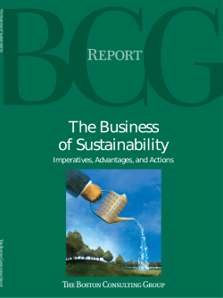 The Business of Sustainability