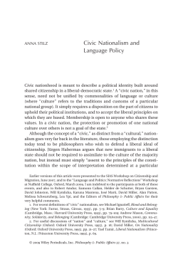 Civic Nationalism and - Princeton University