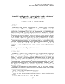 Rising ELA and Expanding Proglacial Lakes Lead