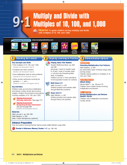 Multiply and Divide with Multiples of 10, 100, and