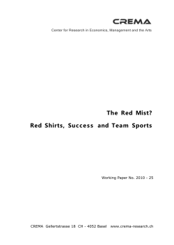 Red Shirts, Success and Team Sports