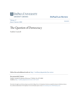 The Question of Democracy