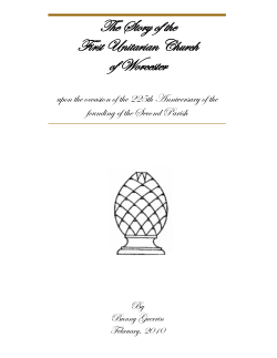 History - First Unitarian Church