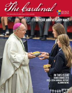 In this issue ten year anniversary mass