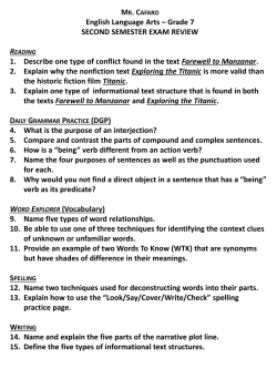Semester Exam Review Guide
