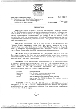 Training : - csc.gov.ph