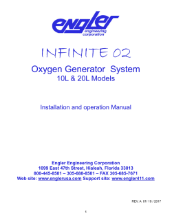 Infinite O2 10L / 20L Oxygen Generator manual