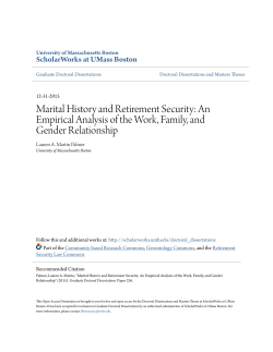 Marital History and Retirement Security