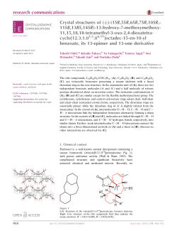 Crystal structures of ([plus-minus sign])