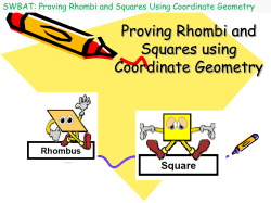 Proving Rhombi and Squares using Coordinate Geometry