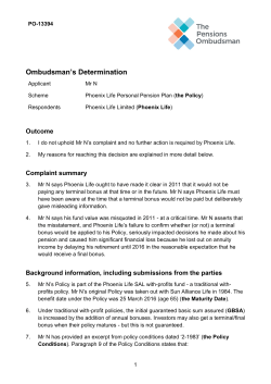 View determination - Pensions Ombudsman