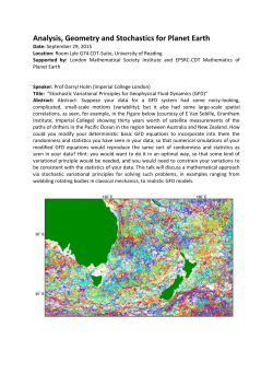 List of titles and Abstracts - Mathematics of Planet Earth